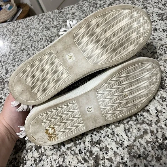 Jolimall Snakeskin Print Sneaker Shoes with Tassels Size 6 - Picture 9 of 12